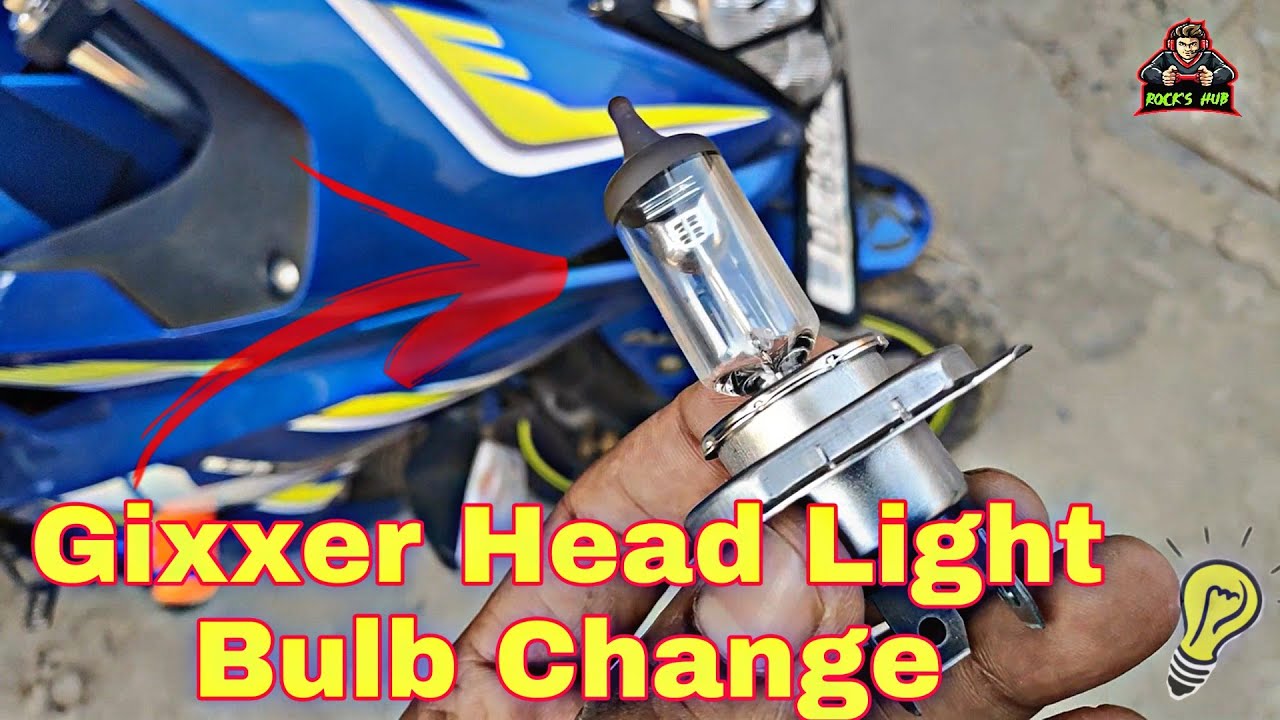 How To Change Head Light Bulb self Easy to install #Suzuki #Gixxer Bike  Sf At Home