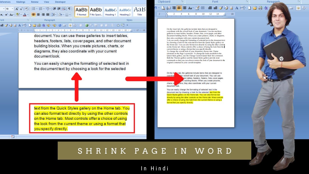 Как уменьшить страницу в Microsoft Word
