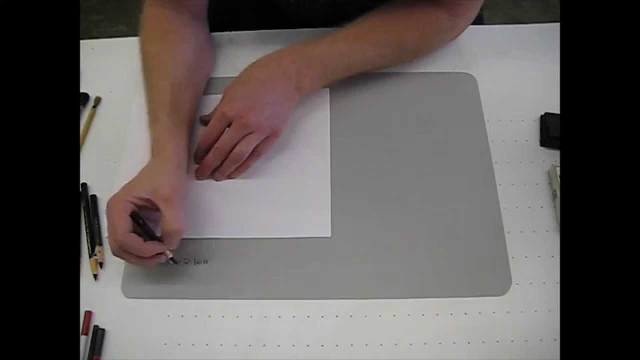 Drawing on an Aluminum Ball Grained Lithographic Plate