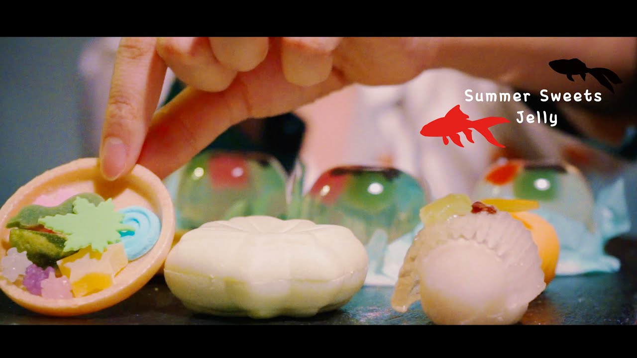 【ASMR】여름느낌 한가득 귀여운 젤리와 화과자 ”달콤 쫀득 아삭”/No Talking Eating