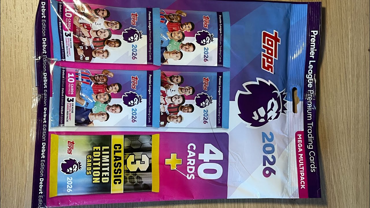 HIT!!! OTWIERAM MEGA MULTIPACK Z TOPPS PREMIER LEAGUE 2026!!!