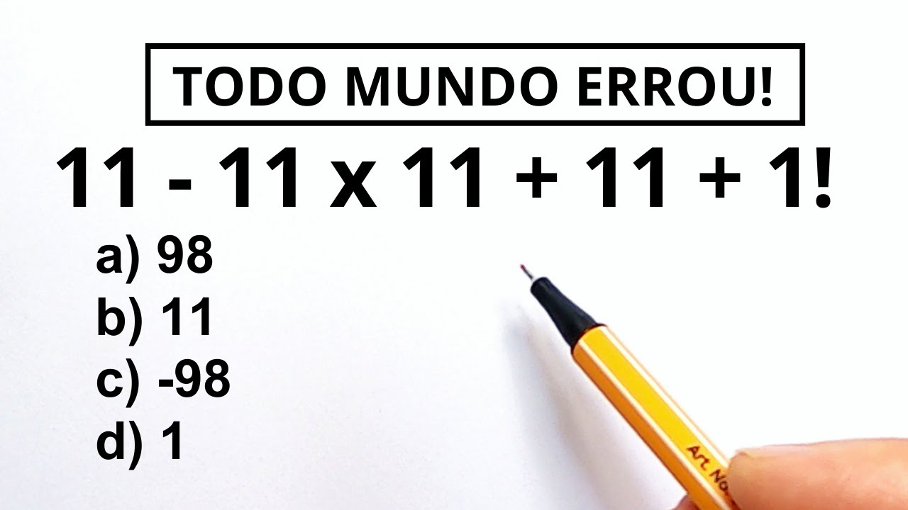 11 - 11 x 11 + 11 + 1! =❓