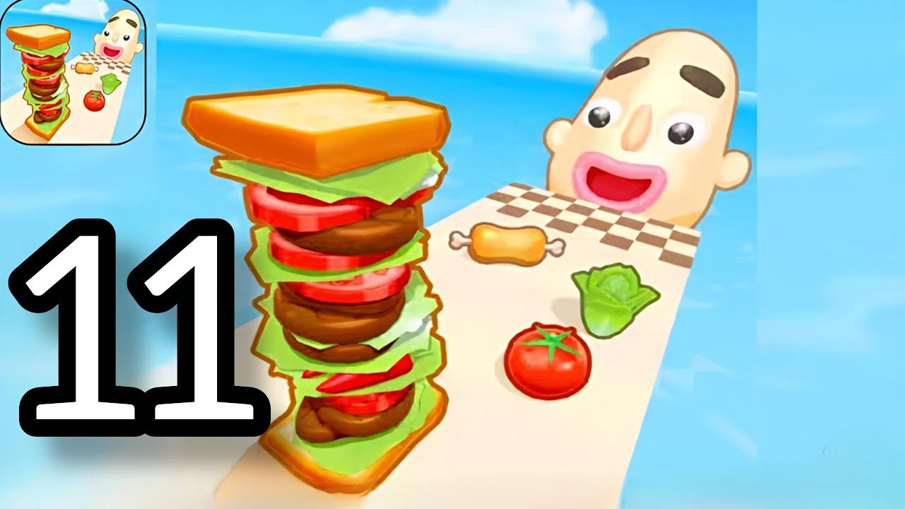 Sandwich Runner - Gameplay Walkthrough Part 11 Tutorial NEW Mobile Game (Android,ios)