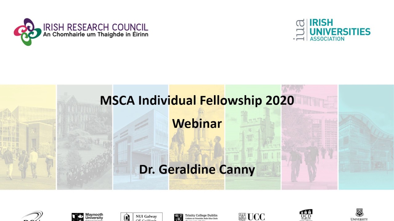 MSCA Individual Fellowships 2020 Webinar (Ireland)