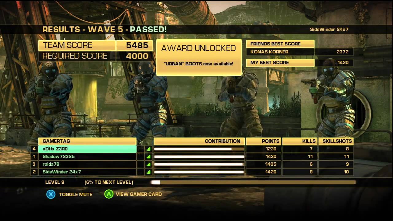 Bulletstorm Multiplayer Anarchy Mode Waves 1 - 9 on Waterworks - First Match