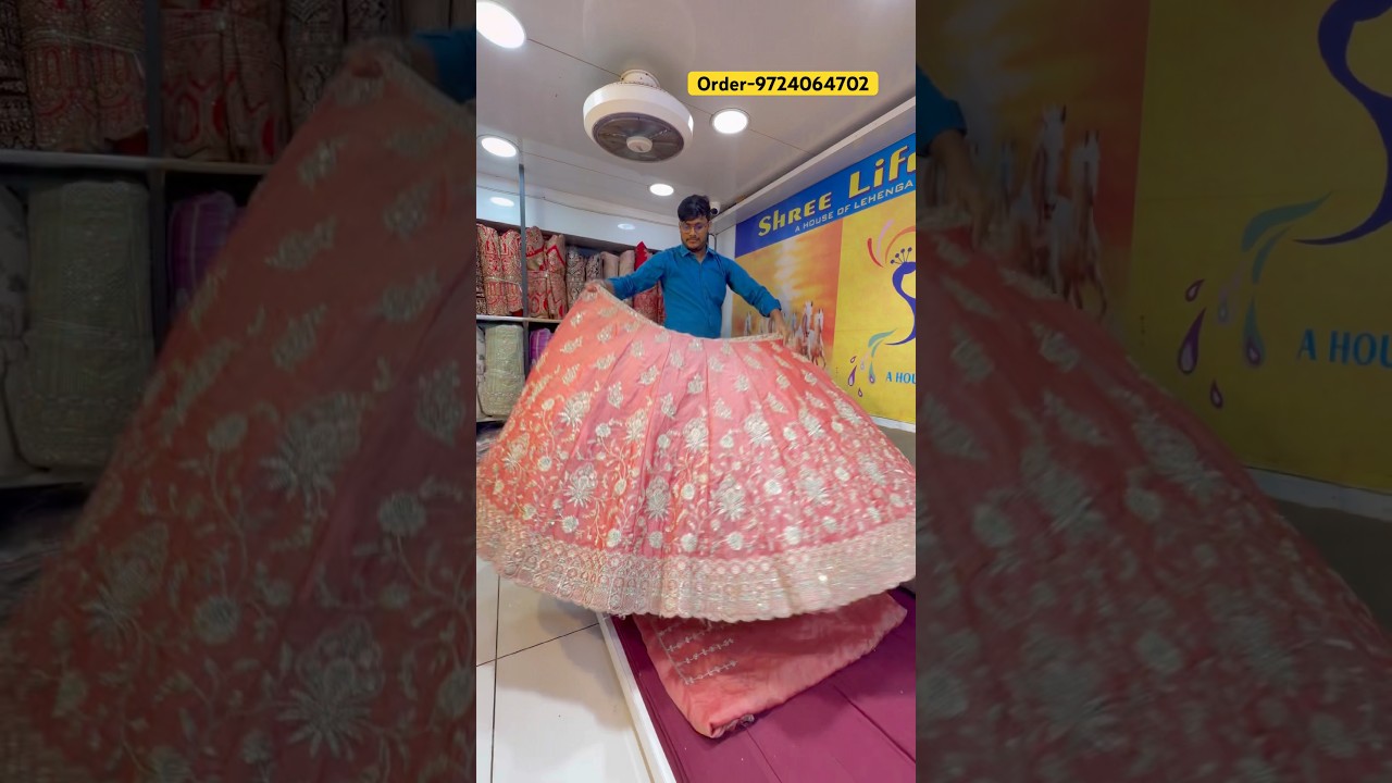 Lehenga wholesale market in Surat | Designer lehenga |  handwork lehenga | #explore #trending |