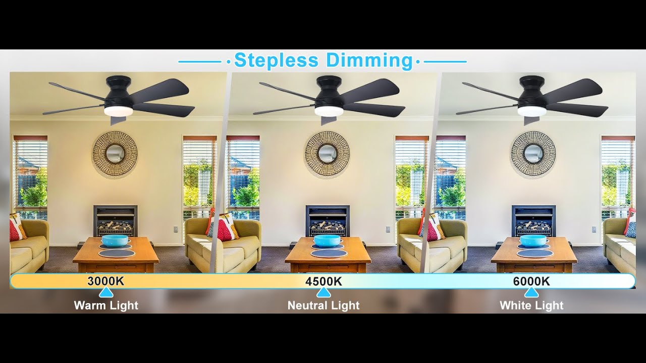 Installation Guidance WS-FPZ194 Depuley 35/42 Inch Small 5-Blade Flush Mount Ceiling Fan with Light