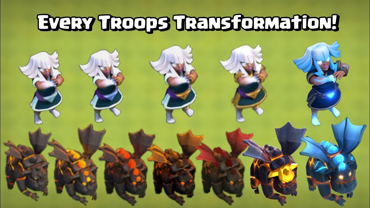 Every Troops Time Lapse Upgrade | Transformation and Animation! Clash of Clans