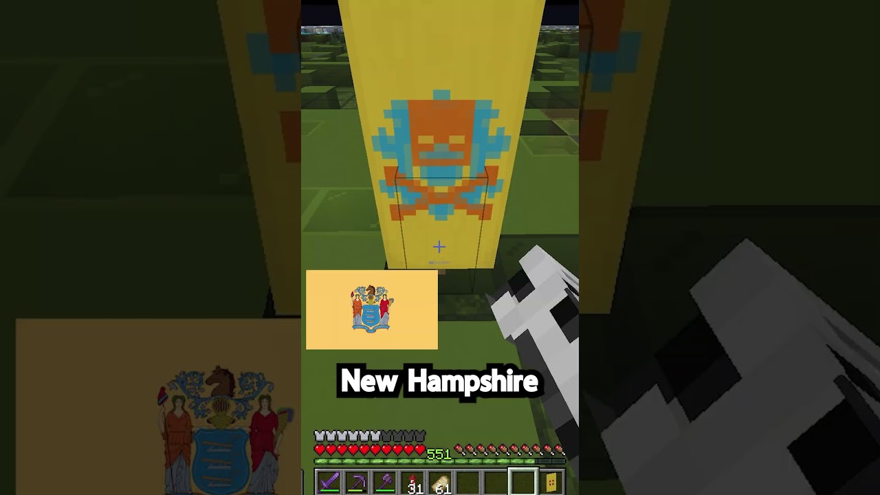 Я сделал флаги всех штатов США в Minecraft Survival #minecraft #survival #foundinmn
