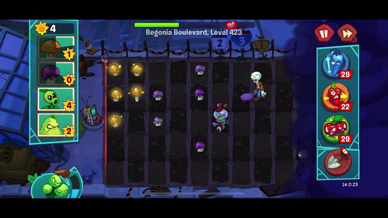 Level 423 Puffshroom!!! PvZ 3 Gameplay