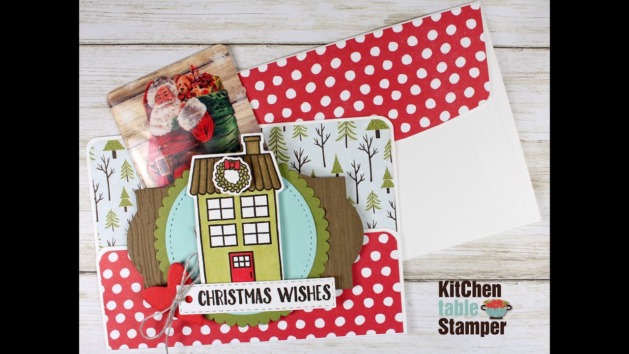 Stampin' Up! Trimming the Town Gift Card Hack, Gift Card Pocket Tutorial with Kitchen Table Stamper
