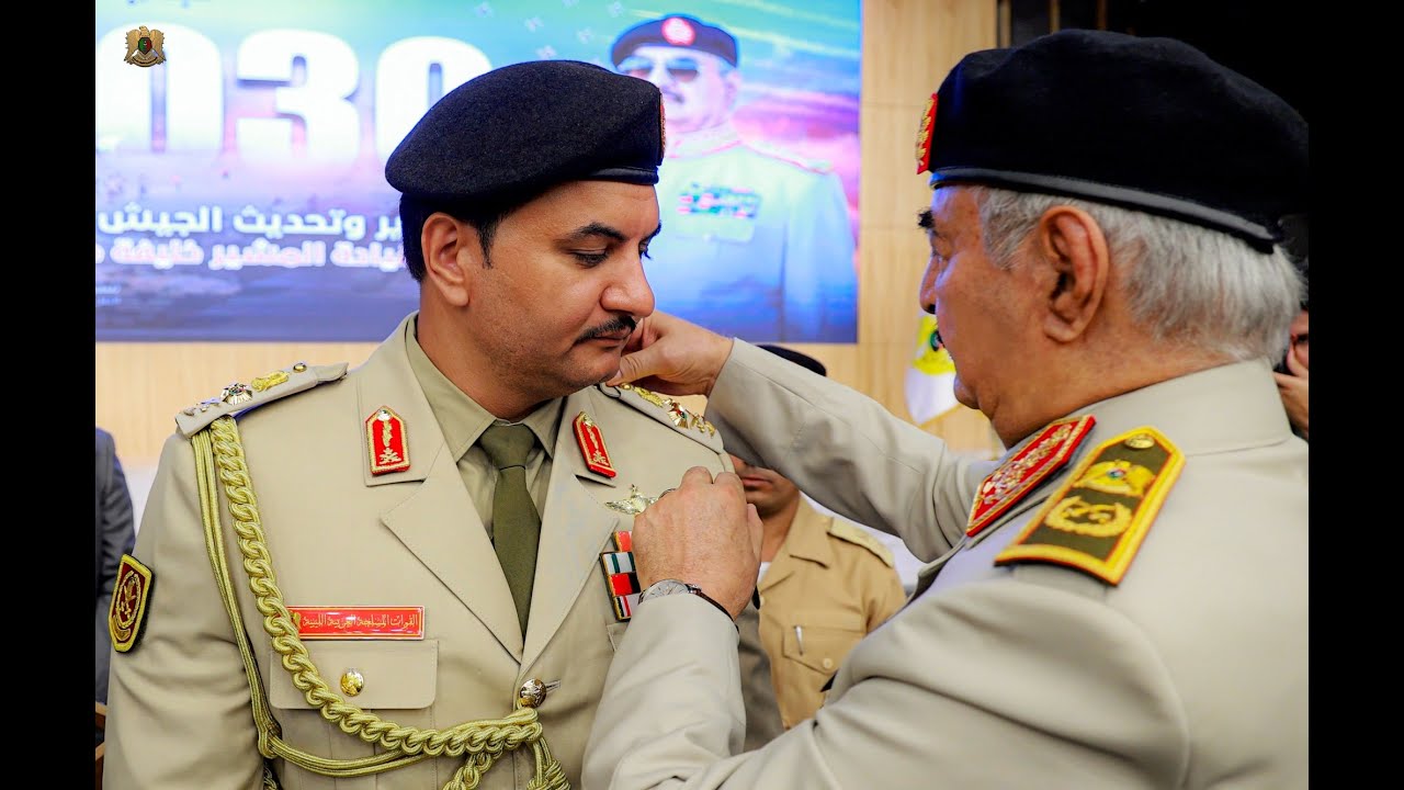 مراسم تنصيب الفريق أول ركن صدام خليفة حفتر نائبًا للقائد العام، وأداء اليمين بحضور المشير خليفة حفتر