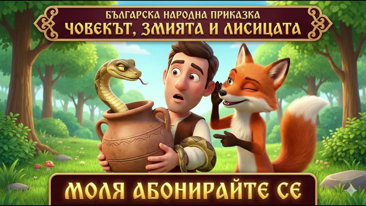 Човекът, змията и лисицата 🦊🐍 | Българска народна приказка Аудио Приказка