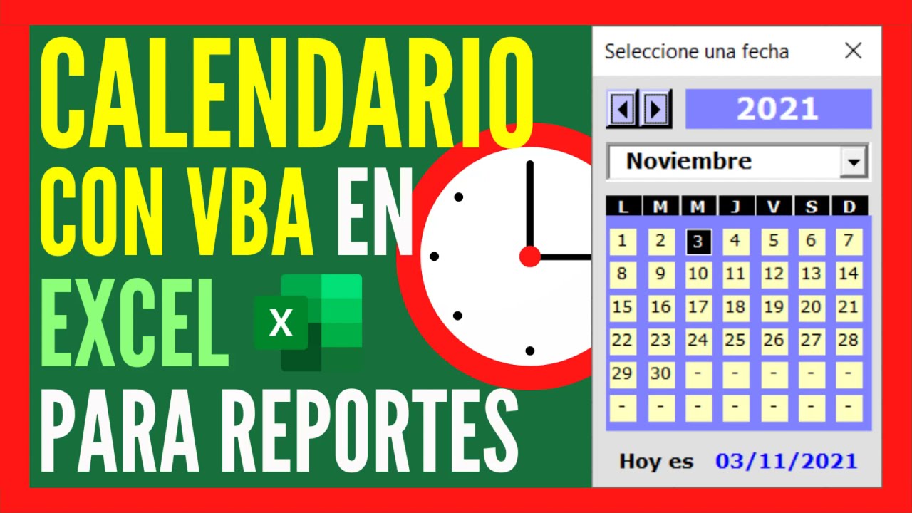 CALENDARIO con VBA 📆 en Excel ✅ Date Picker 2026