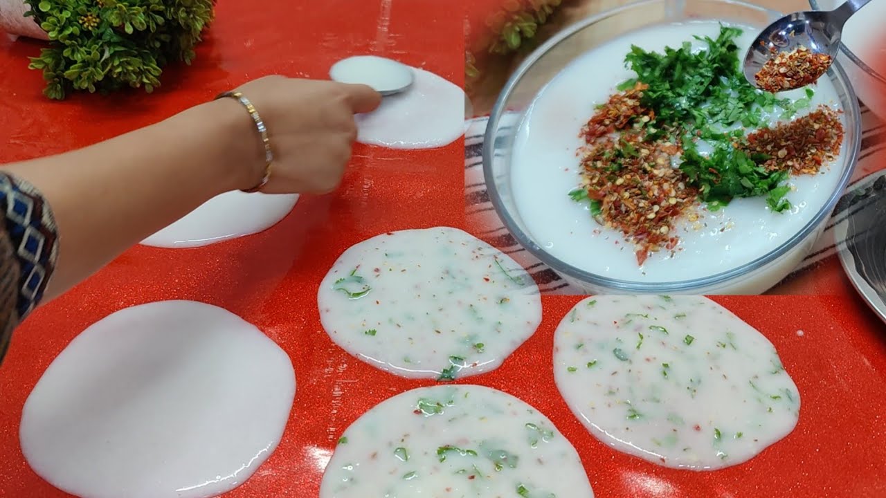 Sirf Cooker me Bina dhoop 1 cup Chawal se banaye bohot Saare papad | Homemade 2 types Papad/fryums