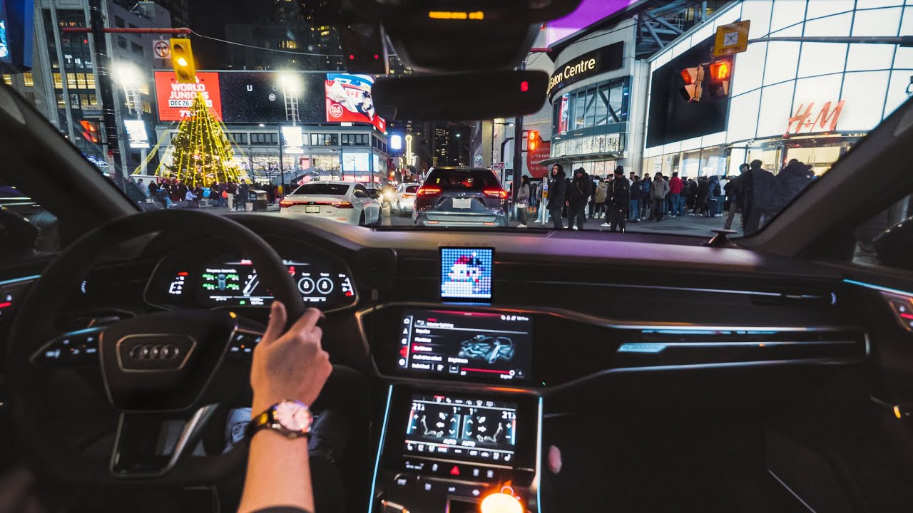 Toronto Holiday Night Drive | RS6 Cockpit Experience | End-of-Year Celebration!