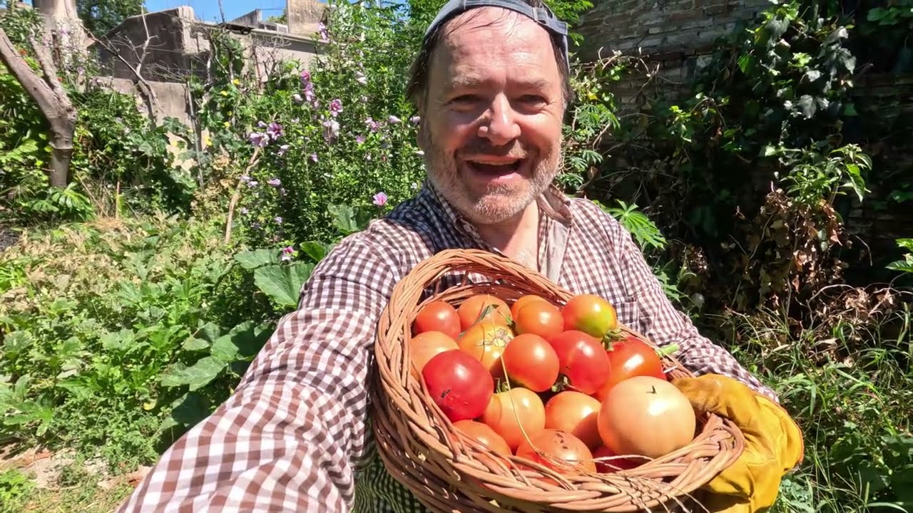 Zapallos tomates y gallinas l Jardín Permacultural