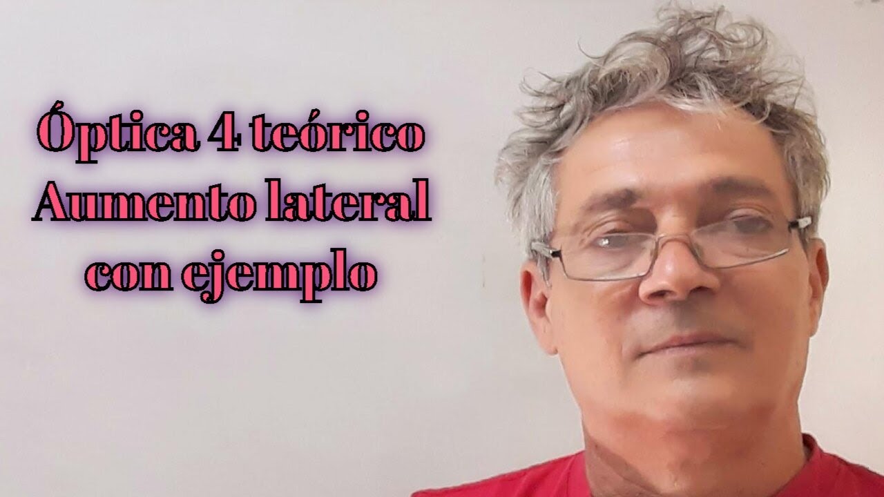 Optica. Te&oacute;rico 4/8. Aumento lateral. F&oacute;rmula del aumento. Ejemplo expilicativo