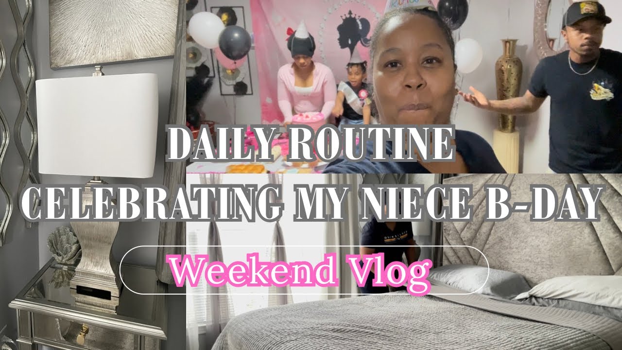 MY WEEKEND✨| MAKE MY BED WITH ME, WITH A POP OF ROSE PINK✨| PARTY 🎊 WITH FAMILY✨