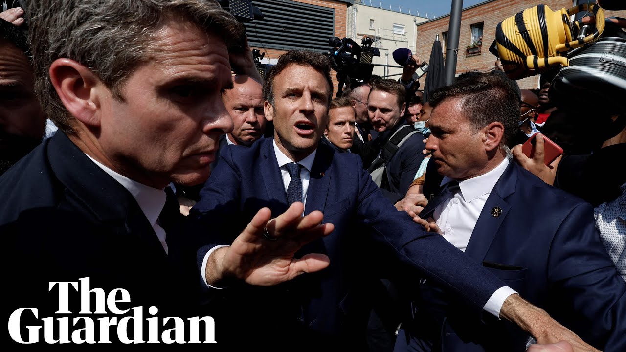 Tomatoes thrown at French president Emmanuel Macron