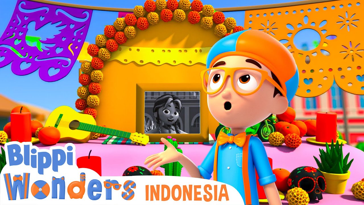 Dia De Los Muertos (orang yang telah meninggal) | Blippi Wonders Indonesia | Kartun Petualangan Anak