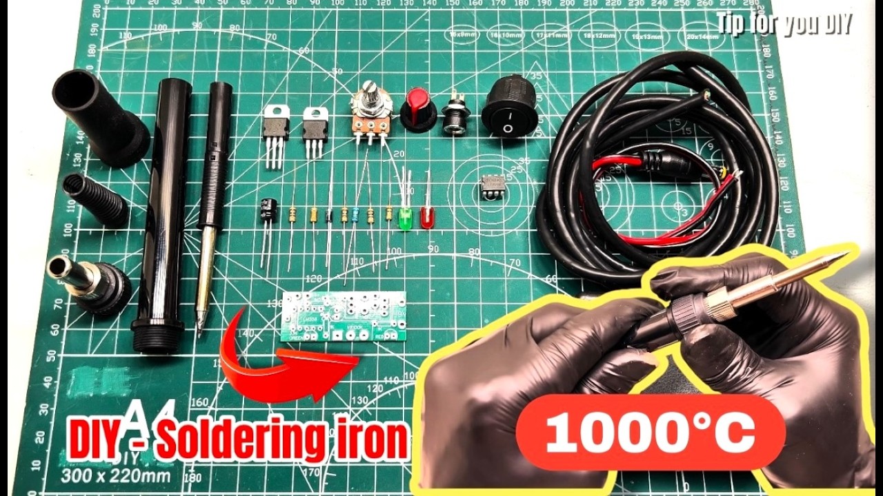 DIY Soldering Iron &ndash; Fast Heating and Powered by 19V Laptop Charger or Drill Batter!