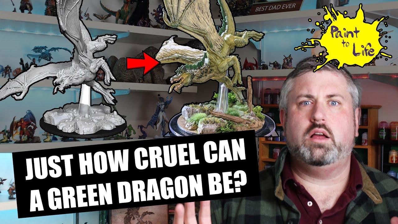 D&D - Nolzur's Marvelous Miniatures: Green Dragon. Lore and Story video. Paint it to life!