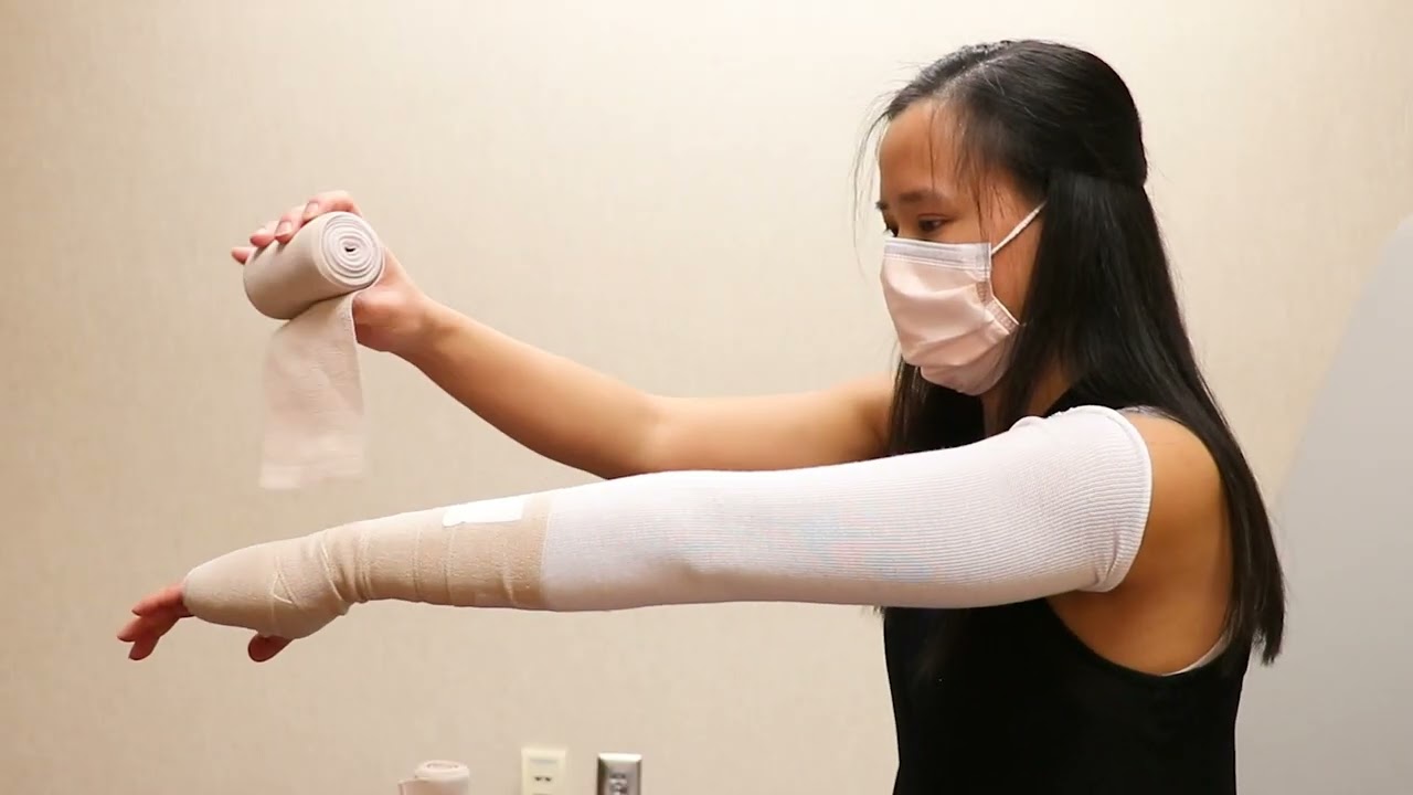Lymphedema wrapping - arm, solo