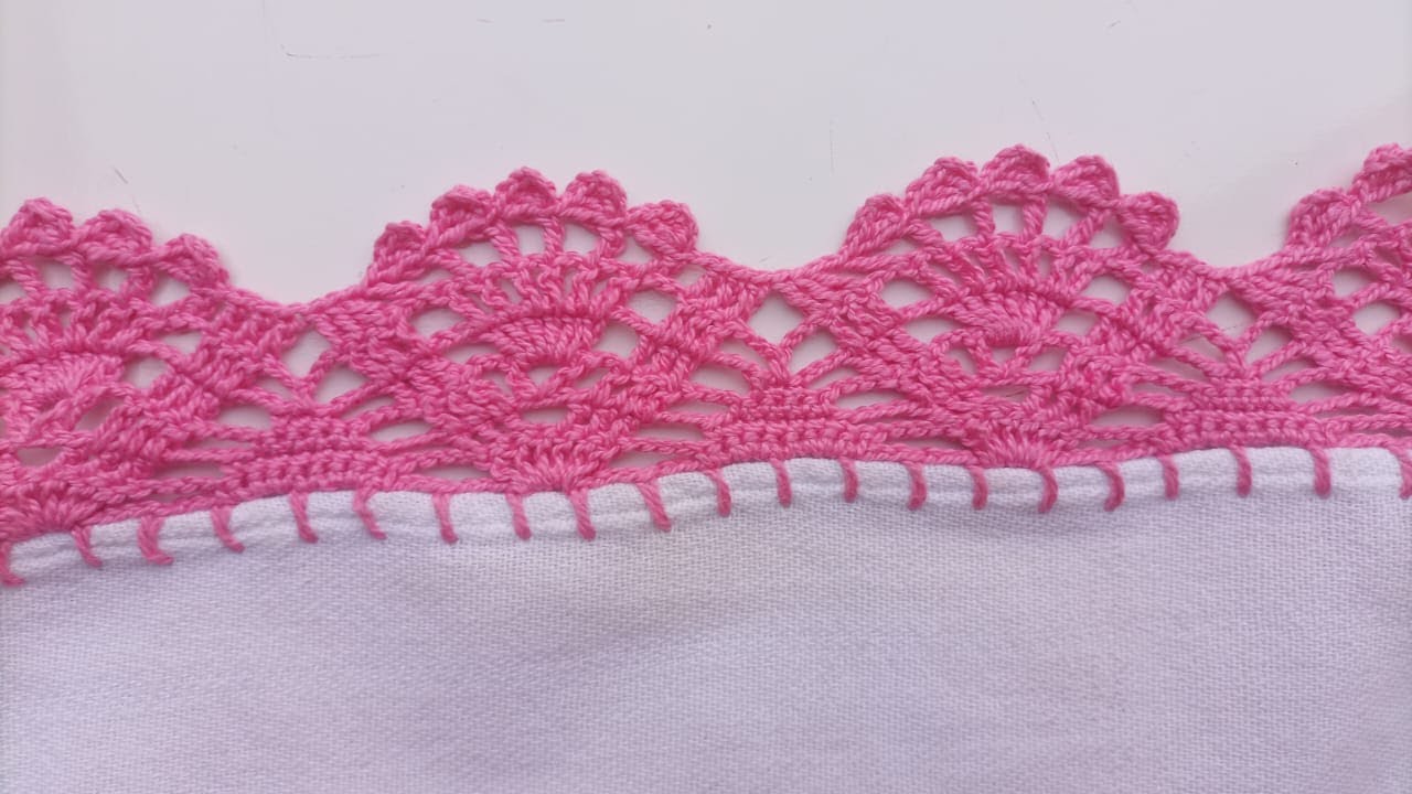Bico de crochê para pano de prato #644