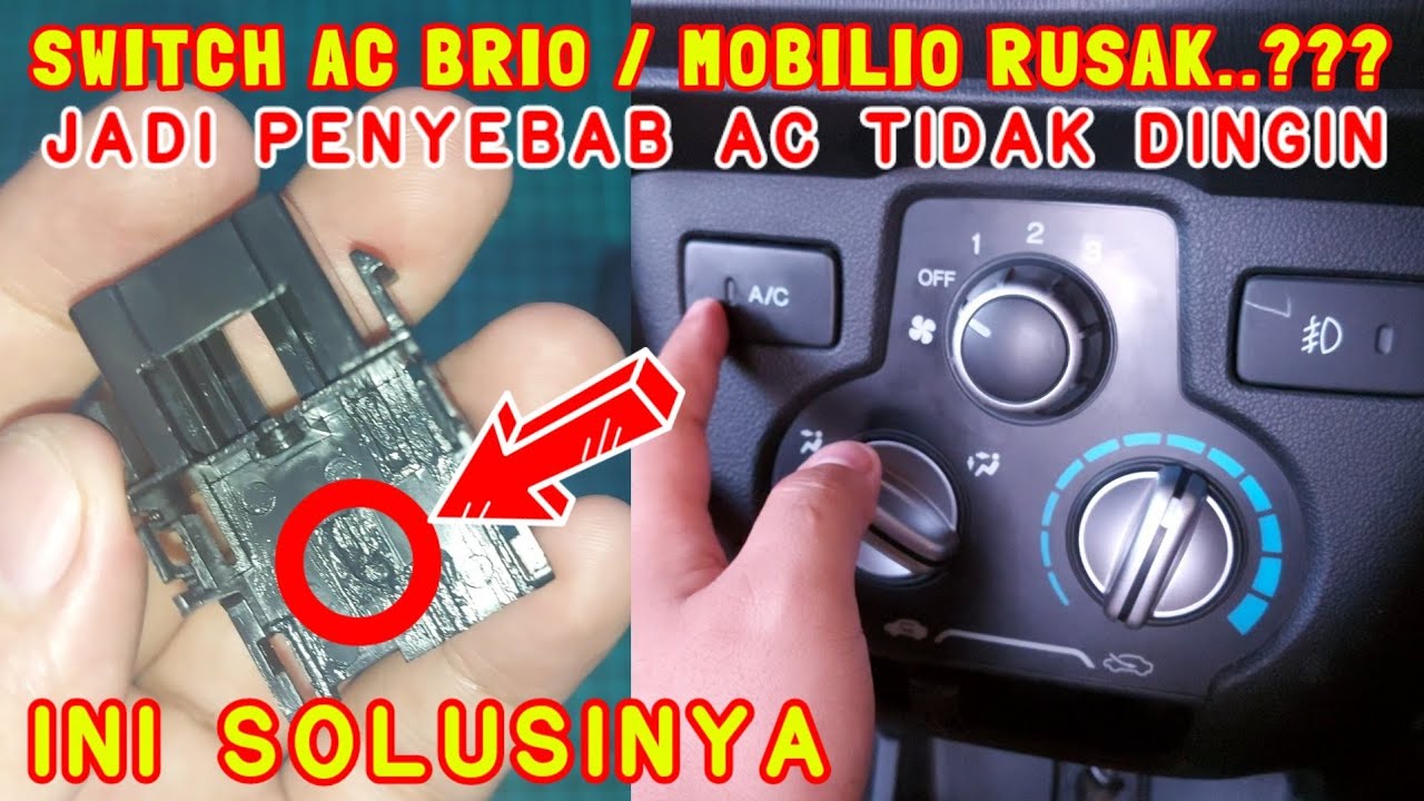 TOMBOL AC HONDA BRIO ‼️ Cara memperbaiki switch AC Honda Brio / Mobilio, Saklar AC Brio / Mobilio