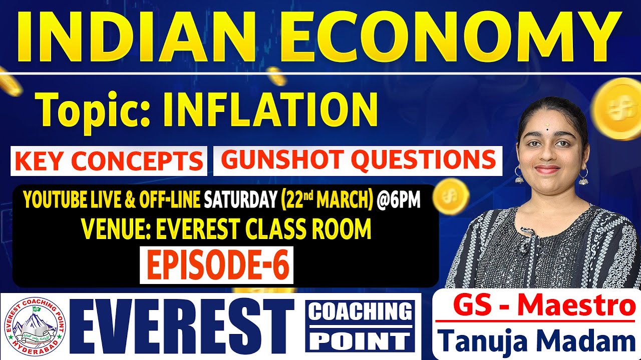 Indian Economy: Key Concepts and PYQs for All Competitive Examinations by Tanuja Madam EPISODE-6