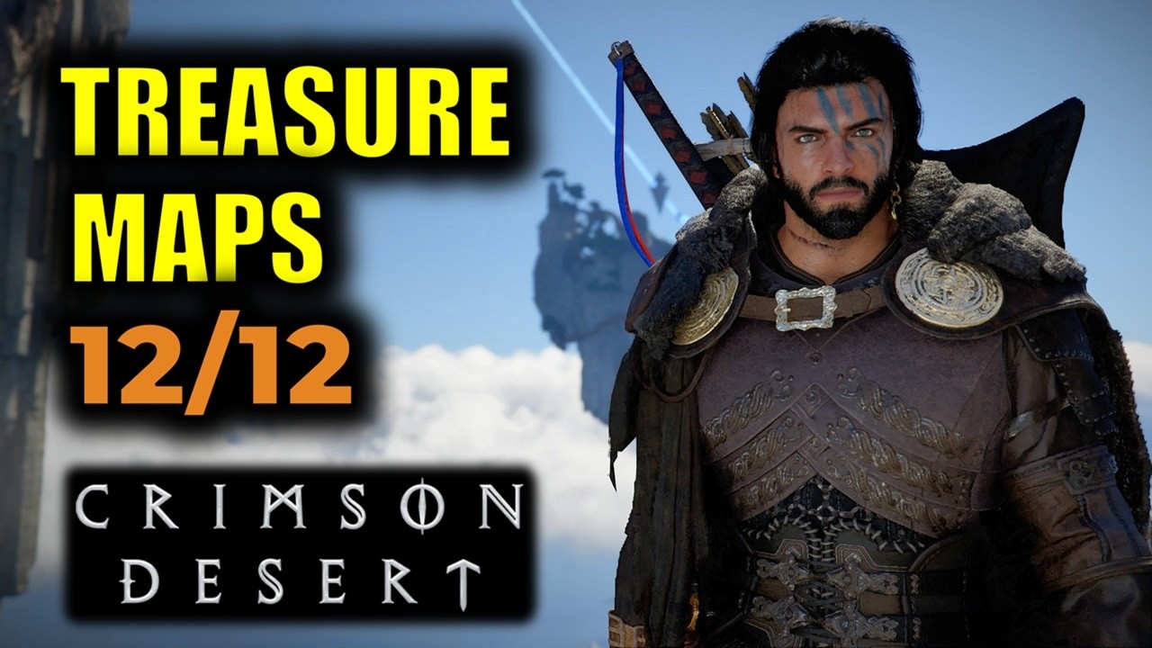 Crimson Desert: All 12 Treasure Maps Locations & Solutions