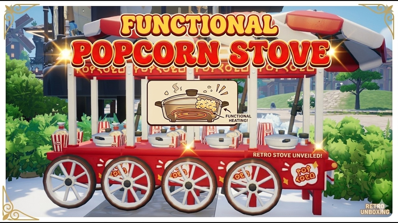 [ Heartopia ] Functional Popcorn Stove (with bug works on PC and Mobile)