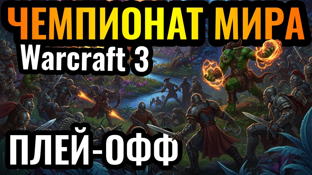 СТАРТ ПЛЕЙ-ОФФ: Кто будет против HAPPY?! Чемпионат мира по Warcraft 3. DWSL S2 День 34