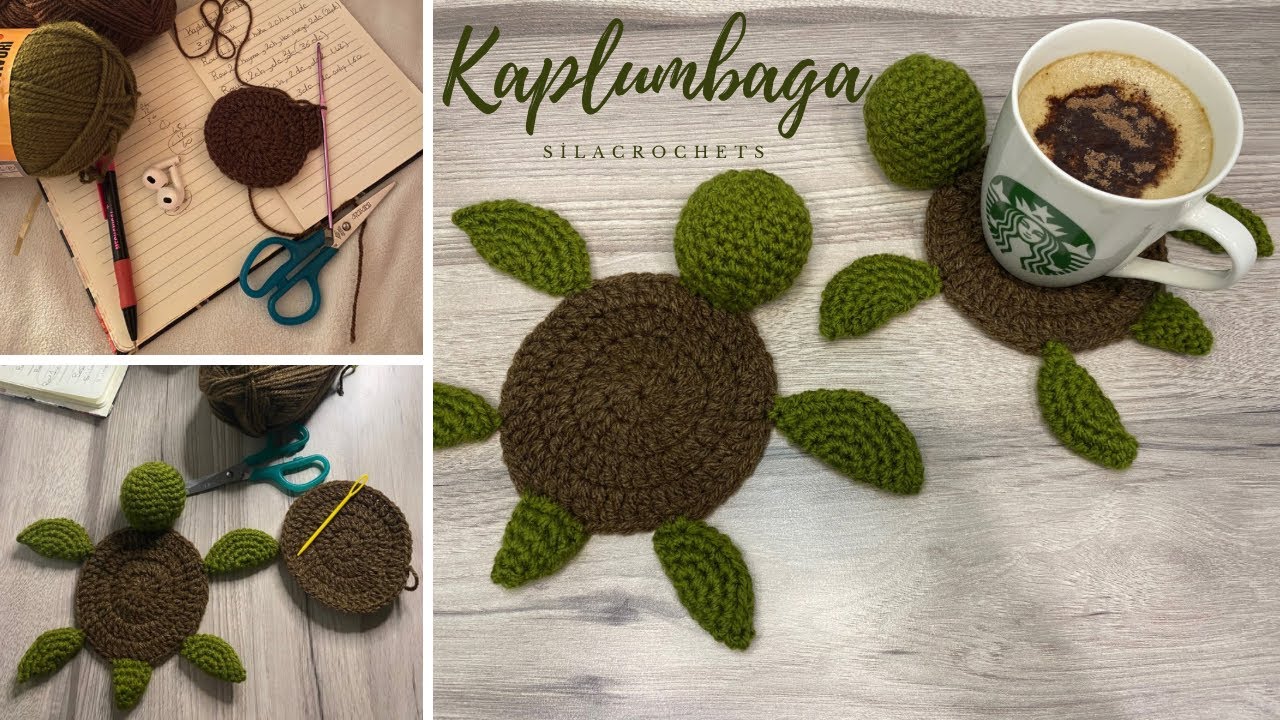 Kaplumbağa bardak altlığı🐢🤍