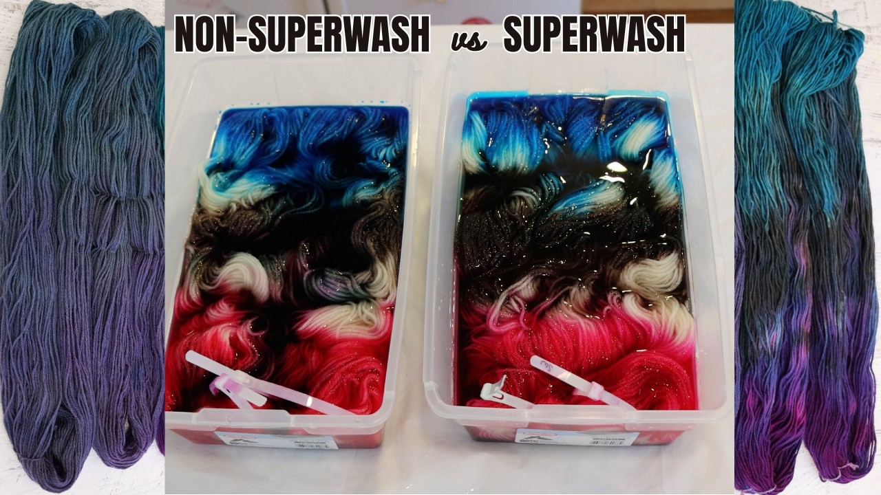 Superwash vs Non-Superwash Yarn Dyeing with the Exact Same Shoebox Technique (Dyepot Weekly 632)