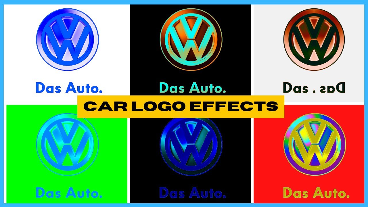 (PARODY) NEW & OLD VOLKSWAGEN DAS AUTO LOGO ANIMATION IN DIFFERENT EFFECTS -  CAR LOGO EDIT PART 44