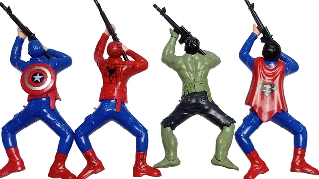 ACTION FIGURES UNBOXING SUPERHERO SPIDERMAN HULK SUPERMAN CAPTAIN AMERICA AVENGERS SUPERHERO TOYS