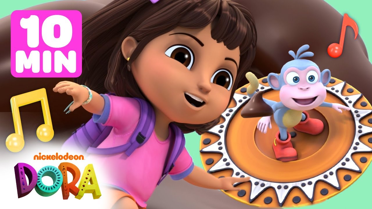 Sing & Dance w/ Dora, Boots and Swiper! #2 🎶 10 Minutes of Canci&oacute;nes Infantiles | Dora & Friends