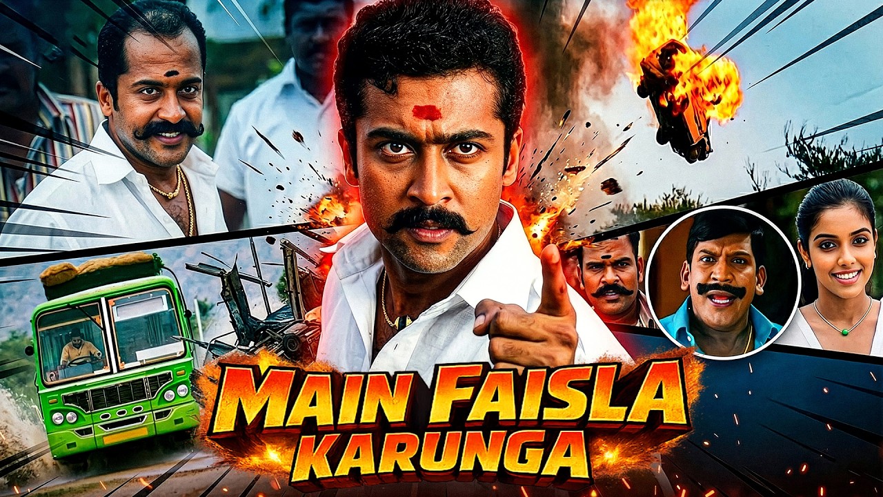 Suriya's MAIN FAISLA KARUNGA Hindi Dubbed Action BLOCKBUSTER Movie | Asin, Vadivelu, Kalabhavan Mani