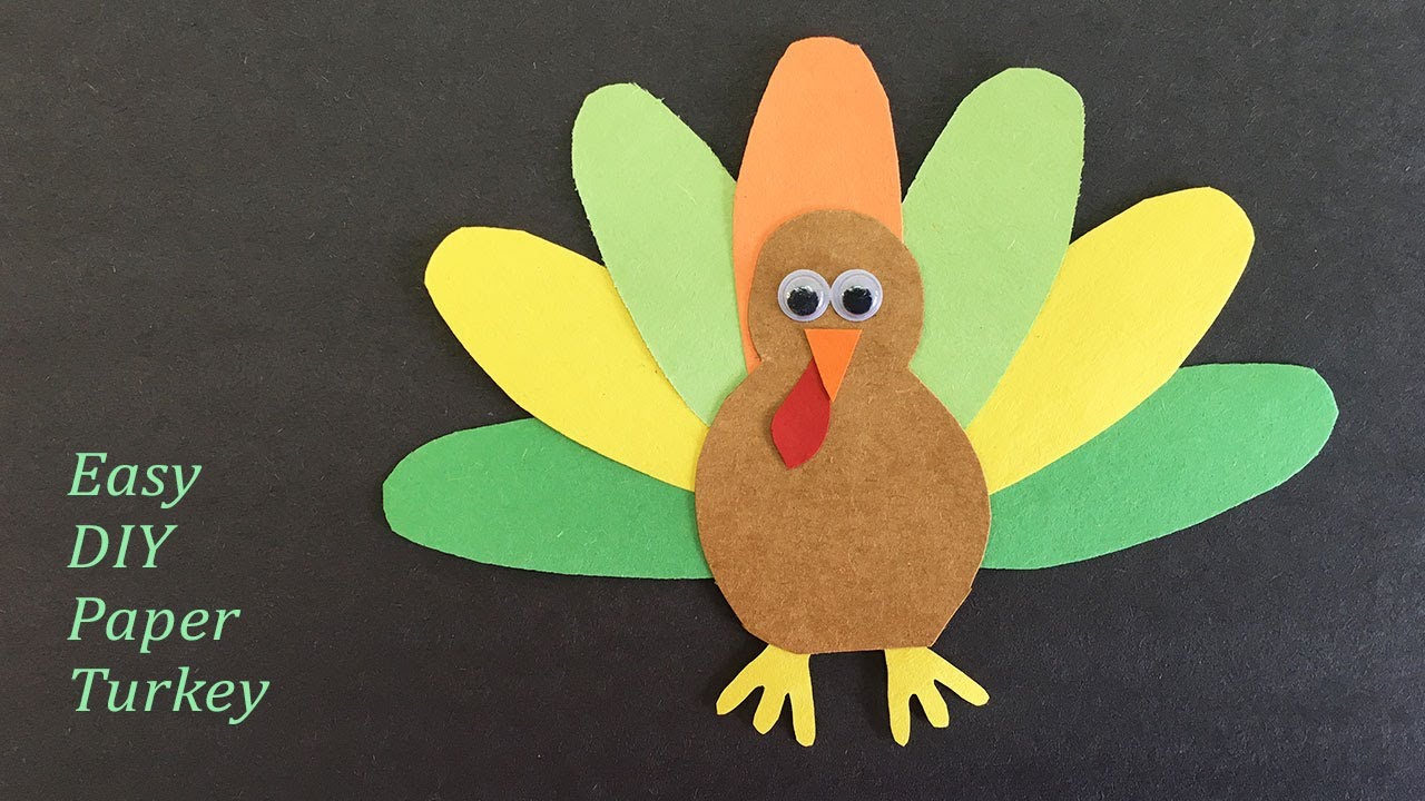 Easy Paper Turkey Craft Idea | Thanksgiving Crafts for Kids