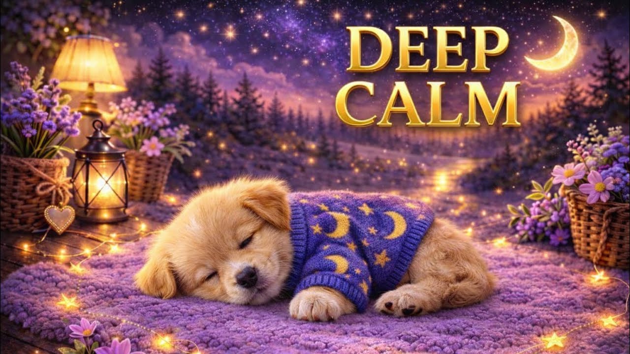 Calming Dog Music 12 Hours 🐾 Soft Brown Noise & Warm Ambient for Relaxed Sleep