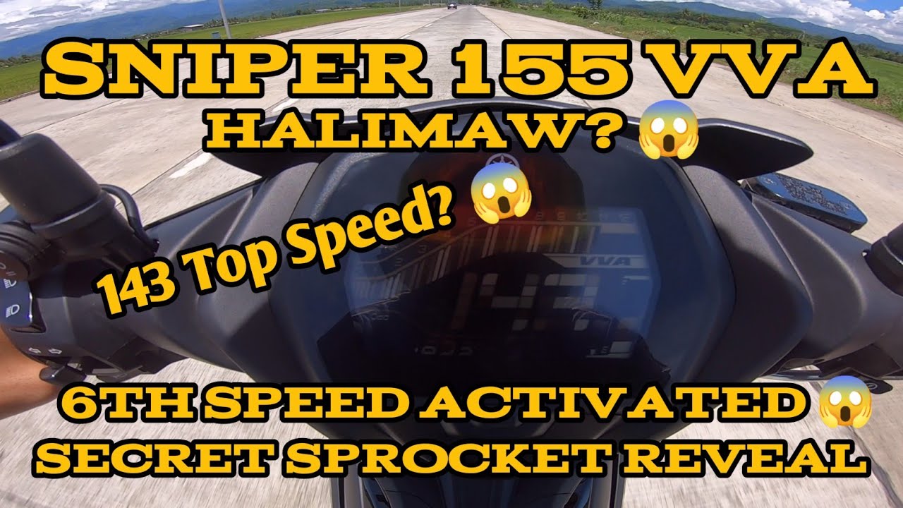 SNIPER 155 SECRET SPROCKET REVEAL | SNIPER155 VVA 143KPH TOP SPEED? | LUMINA PRO MINI DRIVING LIGHT