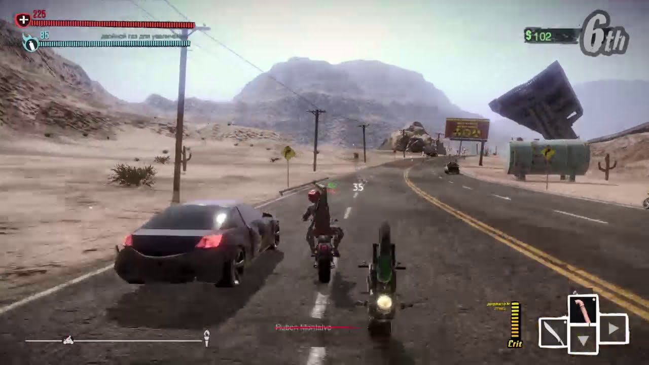 Road Redemption PS4. Лучше или хуже Road Rage? Gameplay