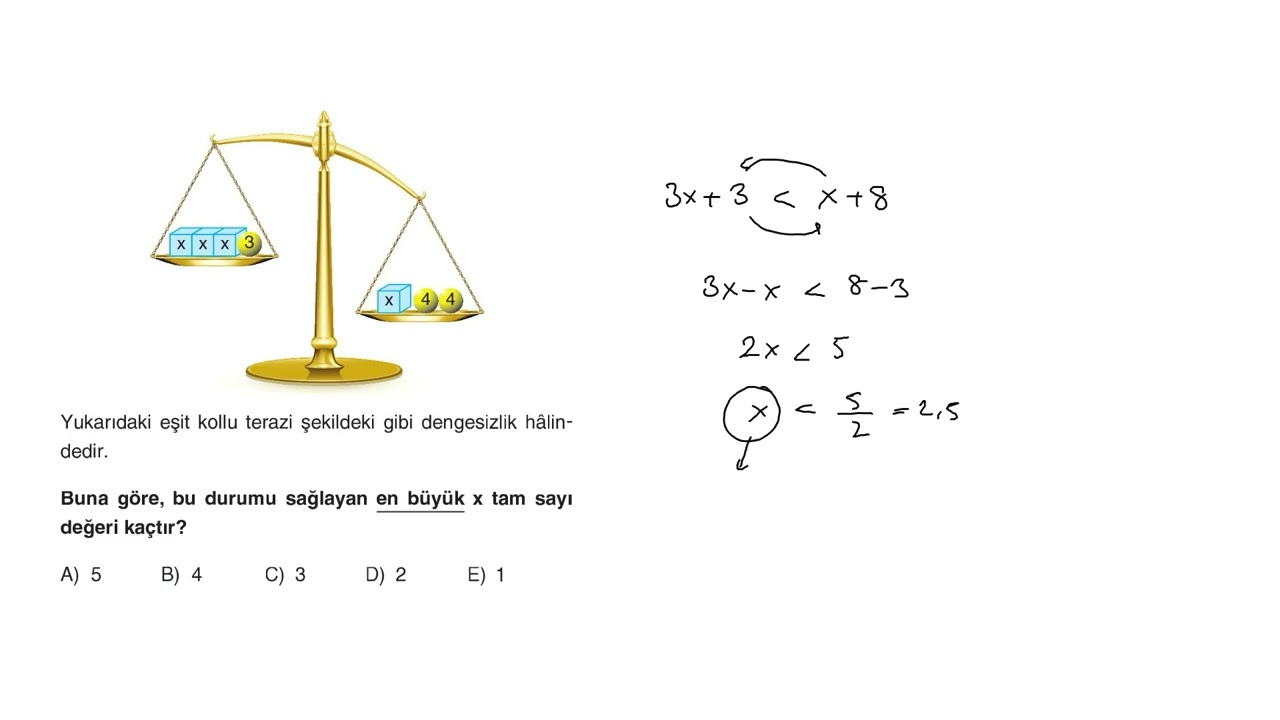Eşitsizlik ve Mutlak Değer Test 4