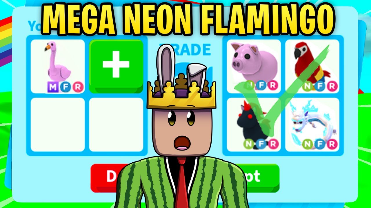 i traded my MEGA NEON FLAMINGO for this.....(adopt me rich trades)
