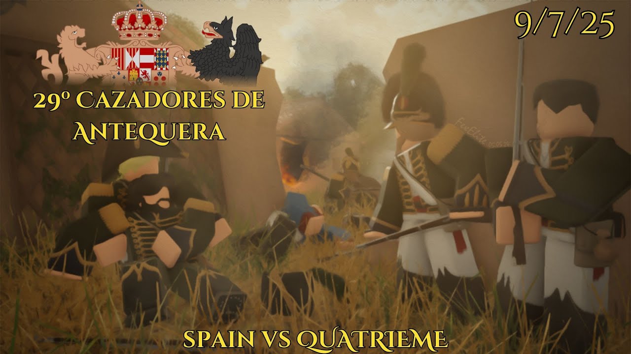 Roblox Napoleonic Wars - Spain vs Quatrieme - Cazadores {9/7/25}