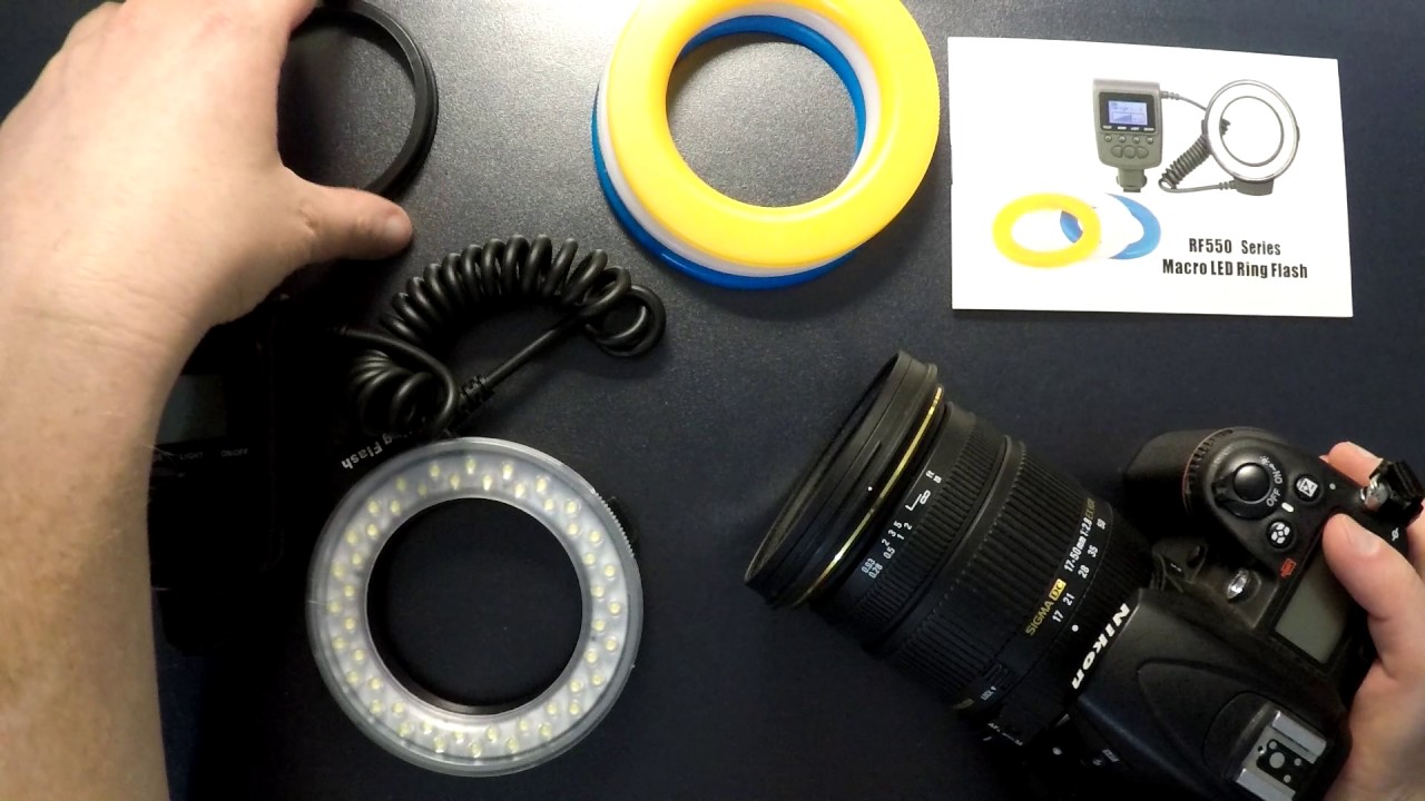 RF550 Series Macro LED Ring Flash. Lampa błyskowa LED, macro, okrąg, PL.