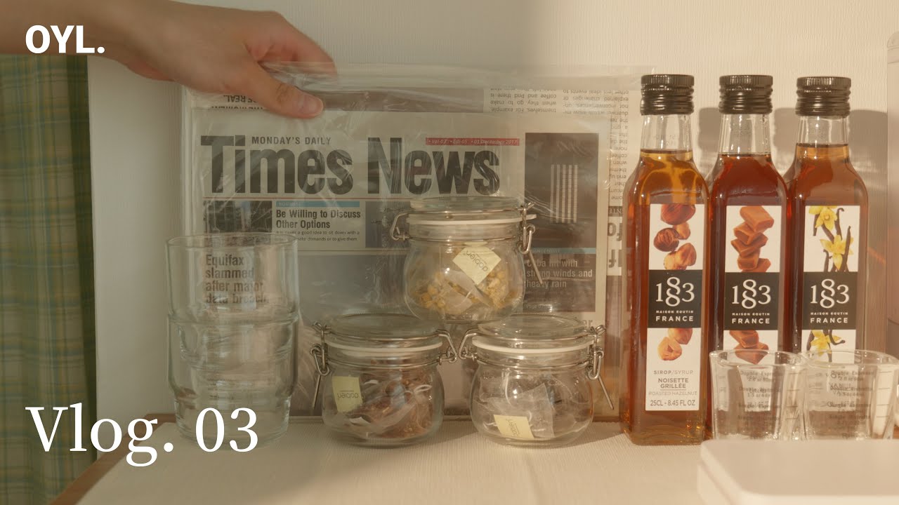 20대 남자 혼자 원룸에서 빈티지 홈카페 만들고 음료 연습해보기! ☕️ #홈카페 #브이로그