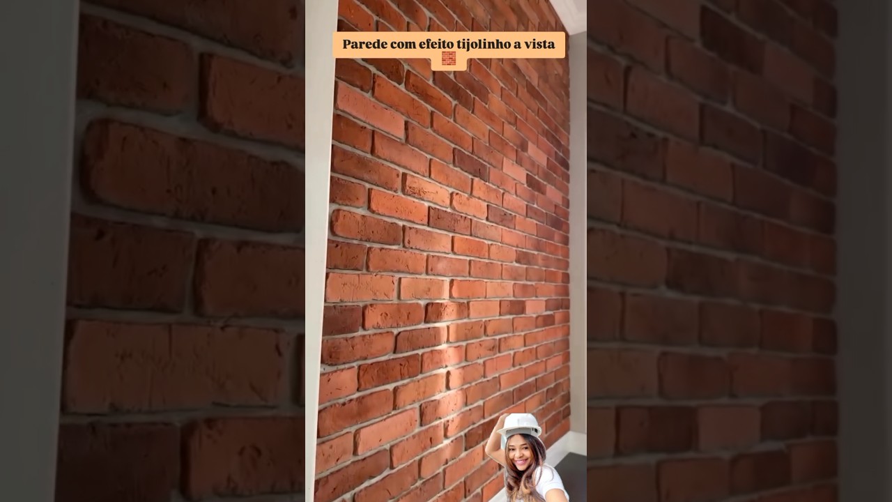 Fa&ccedil;a vc mesmo parede de tijolinho a vista #parededecorada #dicadodia #facavcmesmo #diyprojects